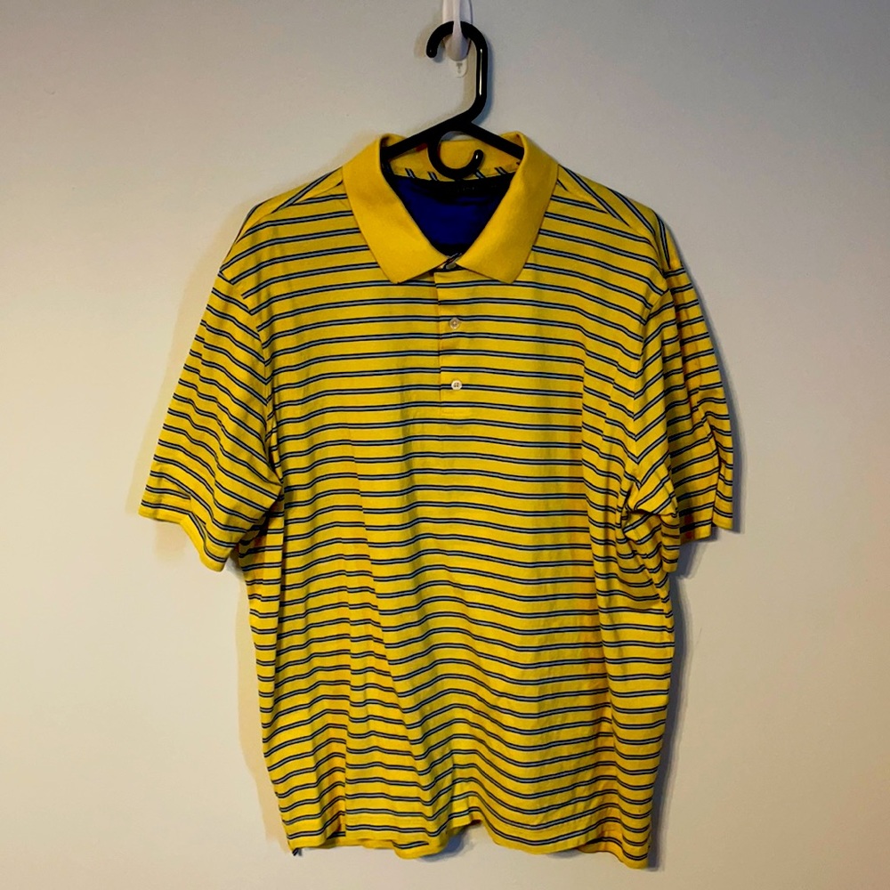 Bobby Jones Yellow and Blue Striped Polo 2XL